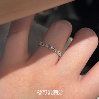 Zirkonia durchbrochener Ring, koreanischer Stil - 5