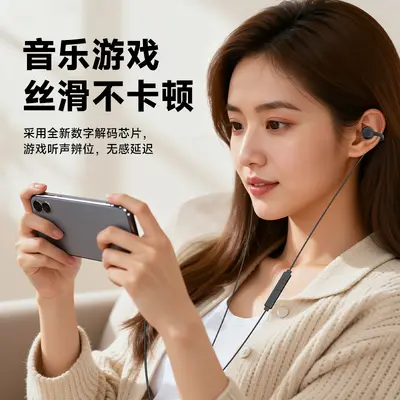 Özel Model Açık Tip Çapraz Sınır Spor Kulaklık Stereo Surround HD Konuşma Gürültü Azaltma Oyun Adım Dinleme Kulaklığı