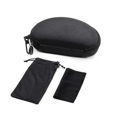 Universal Sunglasses Box Set Black Hinged Zipper Anti-Pressure Flat Mirror Box Wholesale Handmade Box Factory - 9