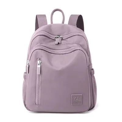 Lightweight Solid Color Textured Backpack, Women's Backpack for Outdoor Travel and Commuti - 8