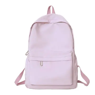 Women's Daily Backpack, Solid Colour, Large Capacity School and Travel Bag - 13