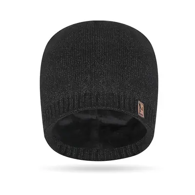 Korean-Style Knitted Wool Beanie, Fleece-Lined Winter Hat - 7