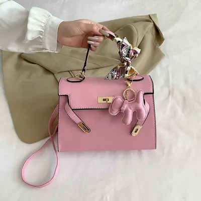 Große Kelly-Damentasche, leicht luxuriös, Retro, als Handtasche und Umhängetasche - 13