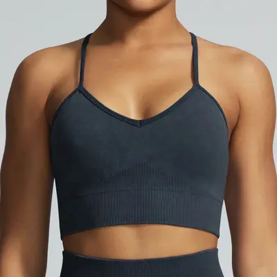Damen-Sportset, nahtlos, hoher Bund, sandgewaschen - 8