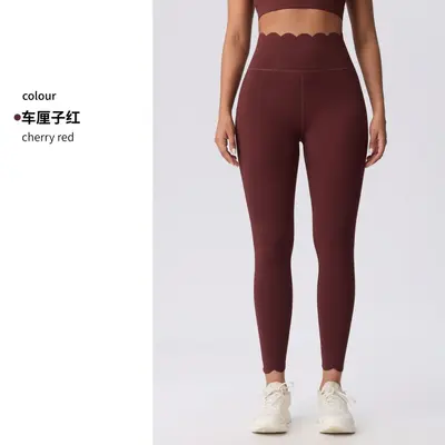 Yogahose mit Spitze, hoher Bund, Bauchkontrolle, Übergröße - 7