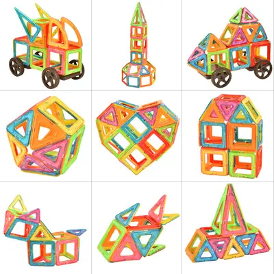 Magnetische Bausteine für Kinder, Lern-Magnetpuzzle - 4