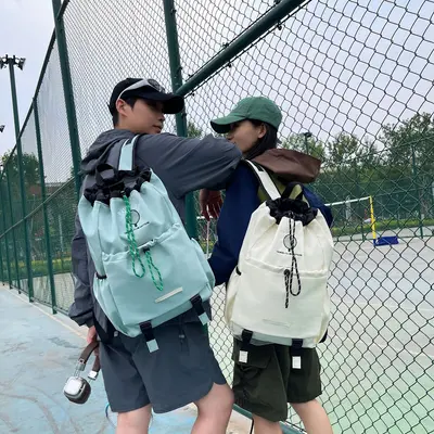 Badminton Sports Bag with Large Capacity and Drawstring Outdoor Backpack - 4