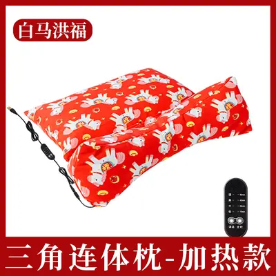 加热荞麦三角枕护颈椎枕家用成人腰靠枕多功能可拆洗花草枕荞麦枕 - 13