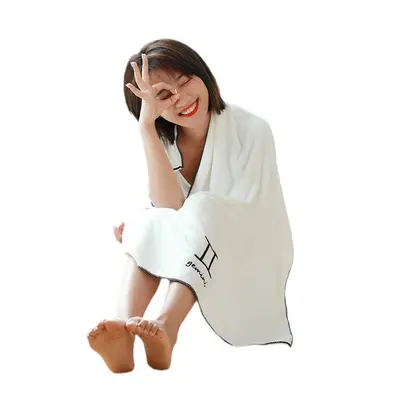 Coral fleece towel set, constellation design, thickened - 6