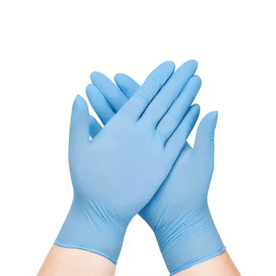 Tek kullanımlık nitril koruyucu eldiven, siyah, yüksek elastik NBR - 11