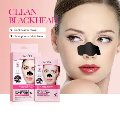 SADOER Bamboo Charcoal Nose Strips, Deep Cleansing, Blackhead Removal - 3