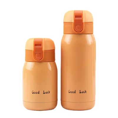 Erinnerungsthermobecher mit Henkel, Spritzbecher, Studentenbecher, Doppelwandbecher für Kinder, Wasserglas aus 304er Edelstahl, vakuumisoliert, mit Deckel, Taschenpantalonbecher