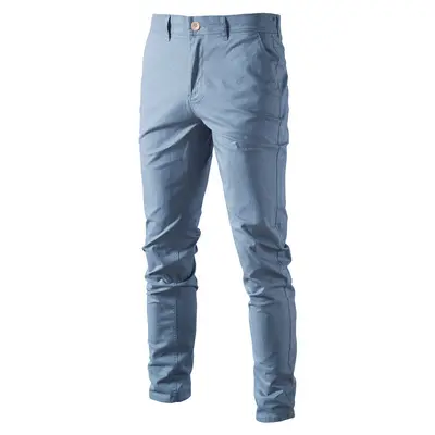 2024 Autumn Winter High Quality Men's Casual Pants Foreign Trade Breathable Men's Bottoms Youth Business Versatile Cotton Long Pants Wholesale