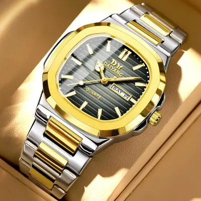 DAIYANG Brand New Men's Watch Waterproof Luminous Dual Calendar Wristwatch Men's Ultra-thin Quartz Watch Steel Band - 8