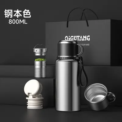 316 Paslanmaz Çelik Termos, 500 ml Büyük Kapasiteli, Sızdırmaz Outdoor Matara - 7