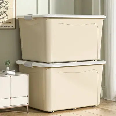 Extra Large Plastic Storage Box with Lid, High Capacity - 2