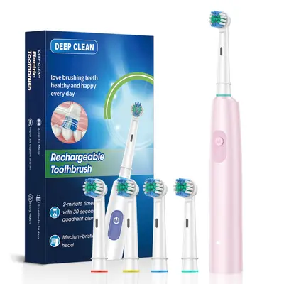 Elektrikli diş fırçası, yuvarlak başlı, 5 seviye, sonik, su geçirmez - 8