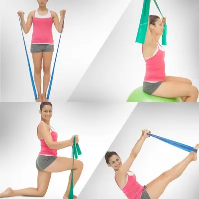 Rehabilitation Exercise Resistance Band, Elastic Strength Training Stretch Band - 5