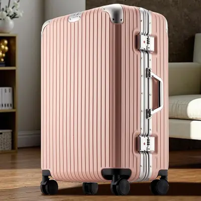 Aluminum Frame Trolley Suitcase with Combination Lock, Silent Wheels - 11