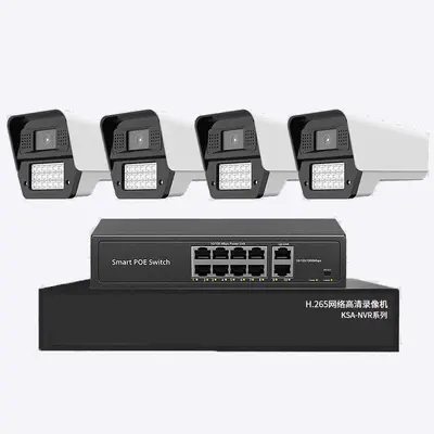 6MP POE Monitor and Audio Camera Set with Full-Color Night Vision