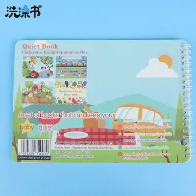 Wiederverwendbares Klett-Stickerbuch für Kinder, Frühförderung