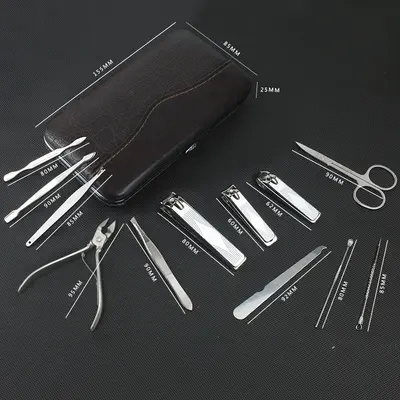 Bayan 12-teiliger Maniküre-Nagelschere Schönheits-Nagelschere Pediküre-Nagelschere Maniküre-Werkzeuge Geschenkset
