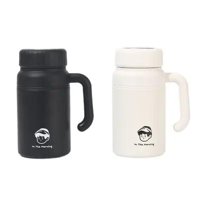 新款简约便携把手保温杯茶水分离不锈钢手柄杯大容量时尚保冷水杯