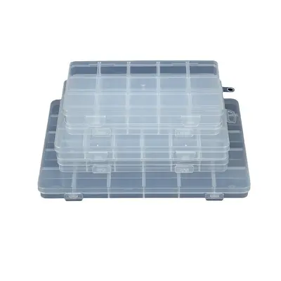 Transparente Kunststofftrennvorrichtung mit Perlen Aufbewahrungsbox digitale Zubehörorganisationsbox Hardware Angelausrüstung Spielzeugsortierset Verpackung