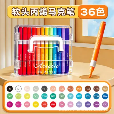 Acrylmarker-Set 24 Farben wasserfest für Schüler - 8