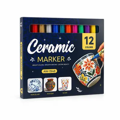 Ceramic paint marker set, waterproof, DIY - 6