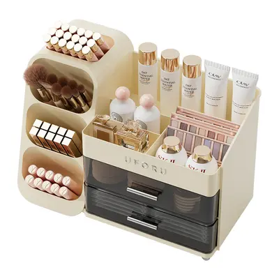 Kosmetik-Aufbewahrungsbox, Badezimmerkommode, hochwertiger, großer Fassungsvermögen für Lippenstifte und Hautpflegeprodukte, multifunktionales Regal mit mehreren Fächern zur Aufbewahrung - 6