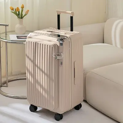 Koffer mit Frontöffnung Damen 2025 Neues Modell erweiterbar Multifunktional Trolley 20 Zoll Reisekoffer Handgepäck Passwort Herren - 12