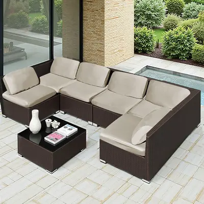 Cross-border New TPU Coated Waterproof Milky Silk Sofa Seat Cushion Cover Full Wrapping Elastic Outdoor Combination Sofa Cover Slipcover - 10
