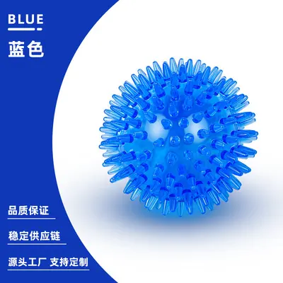TPR Dog Toy Ball with Squeaker and Spikes, Chew-Resistant - 7