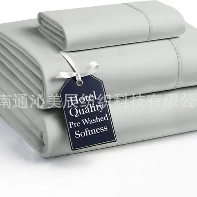 Multi-Piece Fitted Bed Sheet Set with Piping