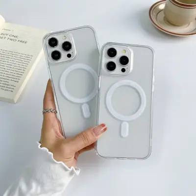Clear Magnetic Phone Case for iPhone 17 Pro Max, Full Coverage Shockproof Protective Case for iPhone 17 Pro