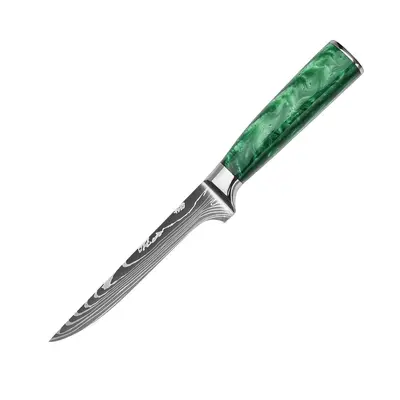Şam desenli Japon santoku mutfak bıçak seti 3 parça - 13