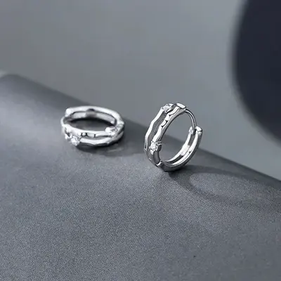 S925 Sterlingsilber Damen-Ohrringe minimalistische Ohrringe - 8
