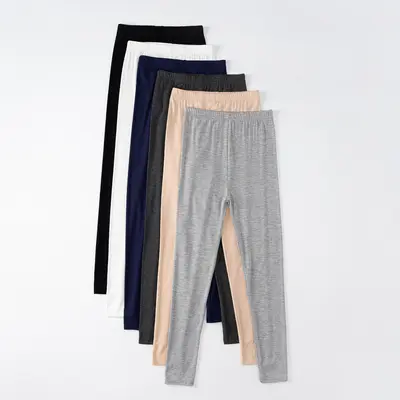 Modal Women's Leggings, Thin Spring Summer Style, Plus Size Black Yoga Pants - 3