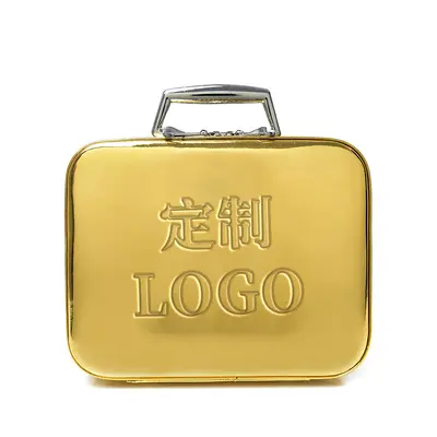 PU Glossy Leather Cosmetic Bag, Hard Shell Storage Box