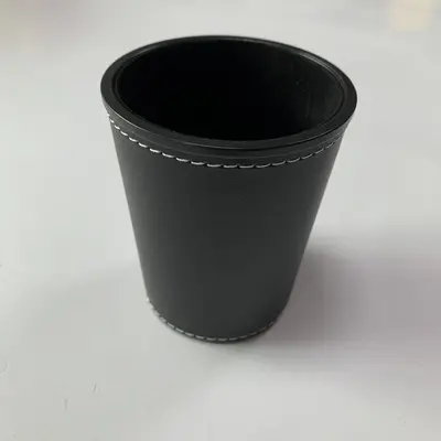 Deri Huni Şeklinde Zar Kabı, Bar ve KTV Oyunları İçin Logo Baskılı Zar Fincanı - 10