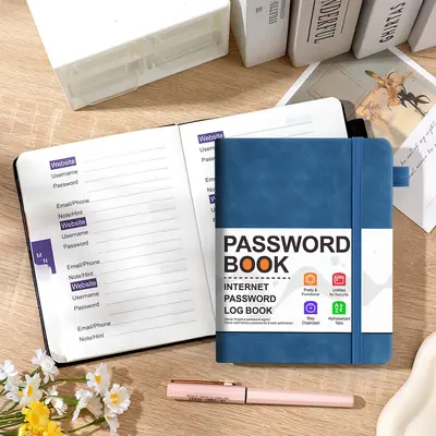 B6 Password Notebook with Letter Index and Colorful Tabs