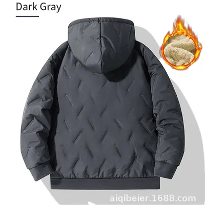 Lamb Wool-Lined Cotton Children's Jacket, Medium and Large Sizes