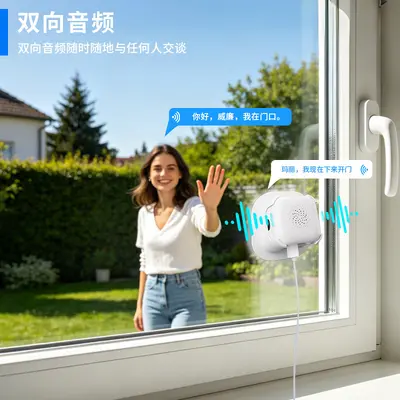 Fenster-Smart-Home-Kamera WiFi Nachtsicht Infrarot - 3