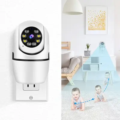 A11 akıllı soket kamera, 360° WiFi, gece görüşü, çift ışık - 3