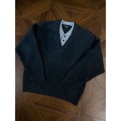 Men's Autumn Winter Faux Two-Piece V-Neck Knitted Sweater - 7
