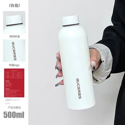 GUCGRES 304 paslanmaz çelik termos kupa, 1 L büyük kapasiteli spor şişesi - 7
