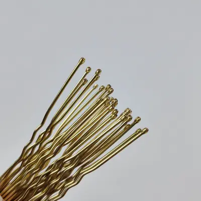 Black and Gold U-Shaped Bun Hair Clips for Brides