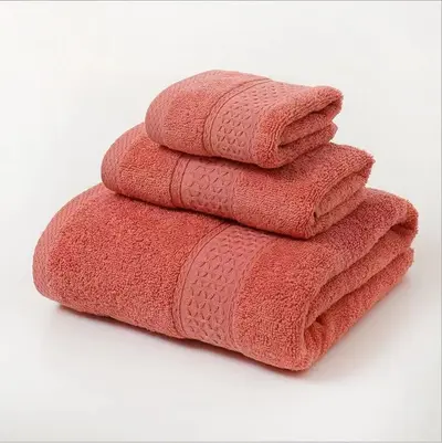 Badetuch-Set, dreiteilig, 100% reine Baumwolle - 11