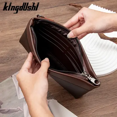 Men's Clutch Bag, Large Capacity Long Wallet, Litchi Pattern - 2